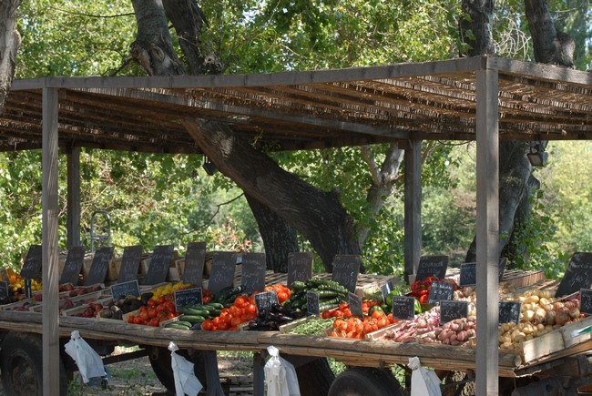 Fresh products at the small market