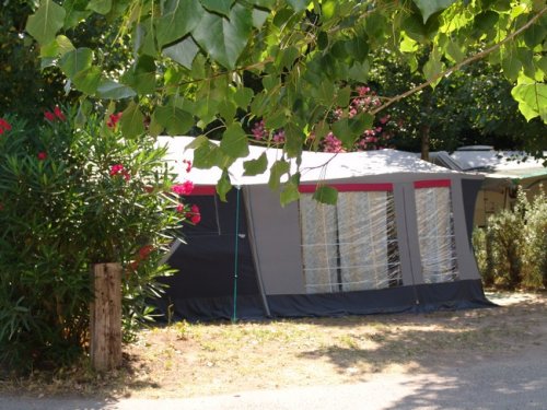 Tents at the campground Beauséjour
