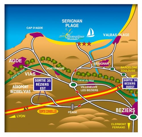 Plan d'acces au camping